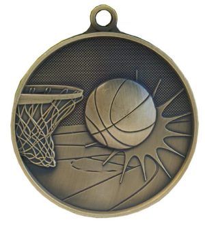Basketball Antique Medal - 70mm
