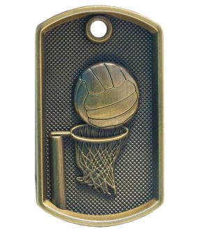 Netball Medal - Dog Tag