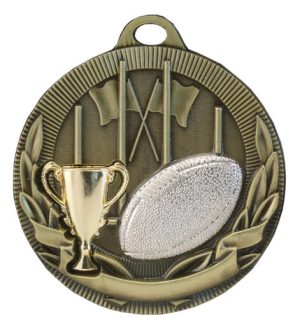 Rugby Aussie Rules 3D Medal - M801G