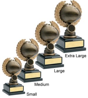 Alternative view of Rugby Ball & Wreath