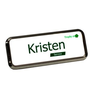 Rounded Rectangle Badge - Small Black