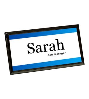 Straight Rectangle Badge - Large Black