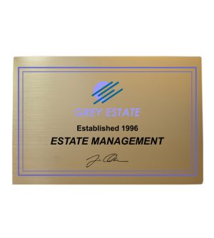 Premium Plaque - Gold With Full Colour
