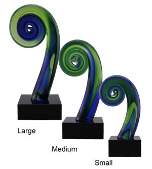 Alternative view of Koru Furl & Black Crystal Base