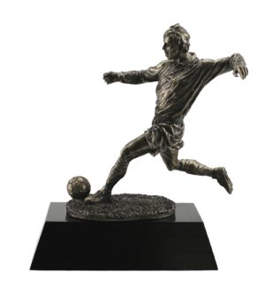 Alternative view of Football Figurine Kicking