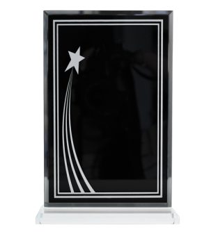 Shooting Star Glass Plaque