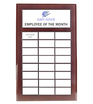 Alternative view of Perpetual Plaque for Achievement – 24 Plates