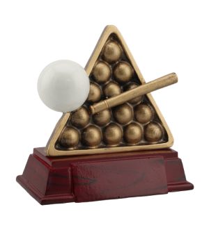 Billiards Rack & Cue Ball